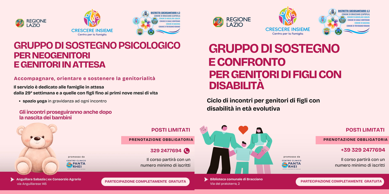 Centro per la Famiglia "Crescere Insieme": in partenza nuove attività gratuite